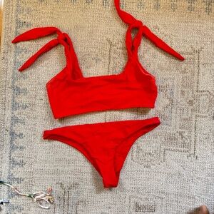 Mikoh Red Bikini Set